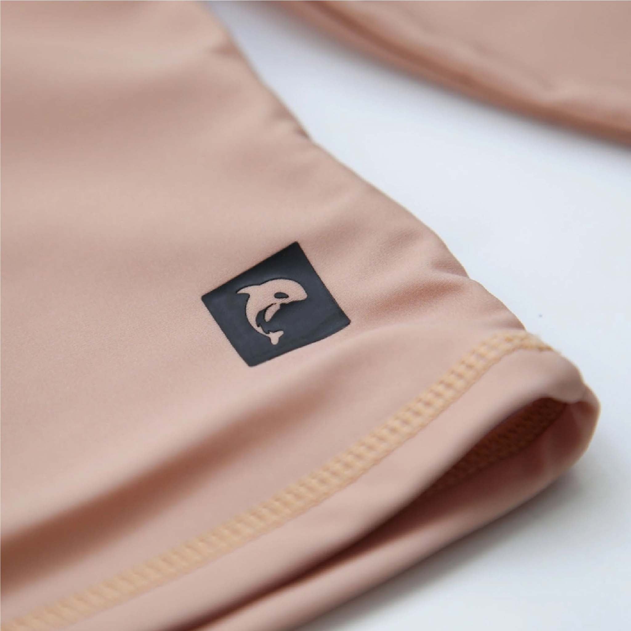 Girls Long Sleeve UPF 50+ Swim Rashguard – Zipper Top in Tuscany Pink