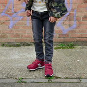 Boys MARK Slim Fit Stretch Denim Jeans in Charcoal Grey