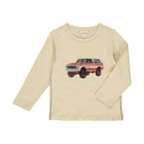 Boys Retro Bronco Graphic Cotton T-Shirt in Natural