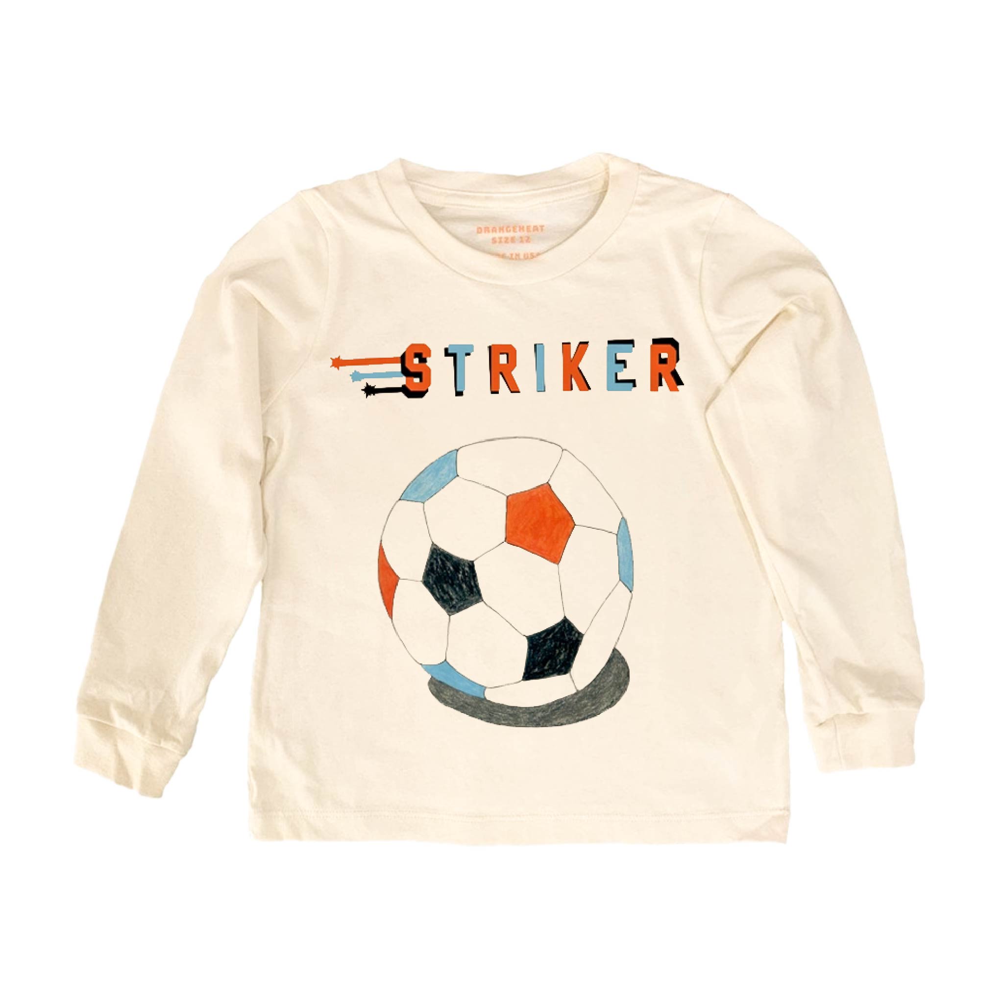 Striker Football Organic Cotton Long Sleeve T Shirt