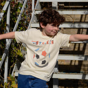 Striker Football Organic Cotton Kids T-Shirt | Natural