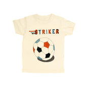 Striker Football Organic Cotton Kids T-Shirt | Natural