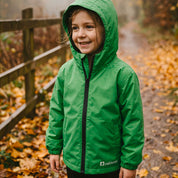 Kids Waterproof Shell Rain Jacket in Valley Green