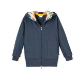 Zip-Up Hoodie in Navy