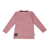 Kids Unisex Long-Sleeve T-Shirt in Rose Polka Dot