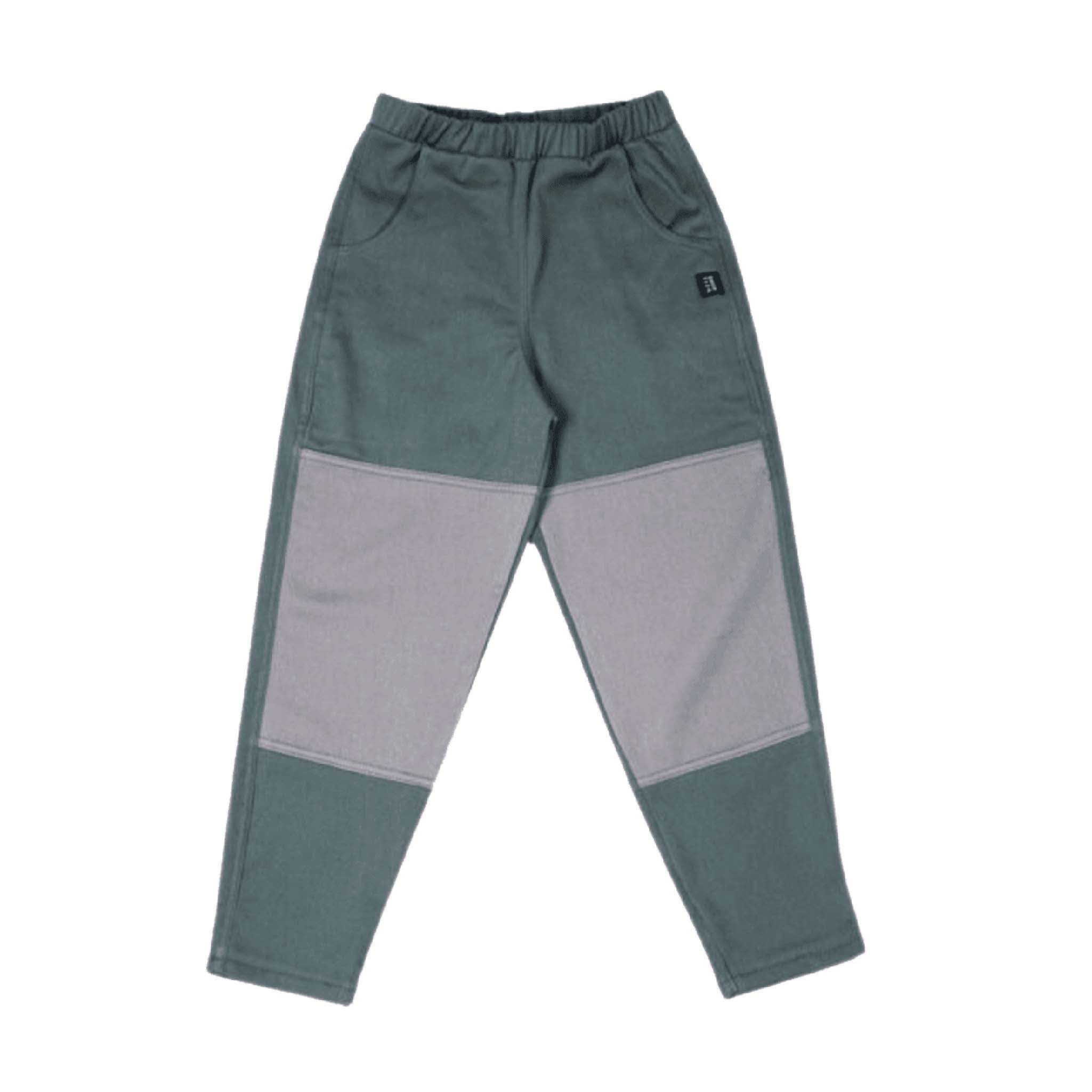 Sustainable Slouchy Green & Stone Grey Trousers