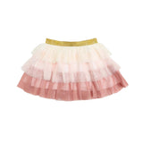 Blush Pink Boho Gold Glitter Tutu Skirt