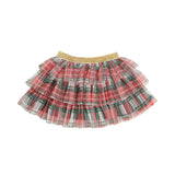 3-Tiered Tutu Skirt in Red Plaid