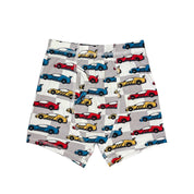 Boys Bamboo Trunks 3-Pack, Rock N Roll Blue + Check the Surf + Matchbox Cars