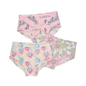 Girls Bamboo Briefs 3-Pack, Peace + Groovy + Oakley