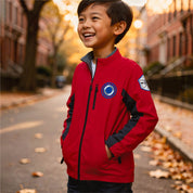 Kids STEM-Inspired Midweight Jacket in Red
