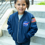 Youth NASA Flight Jacket - Blue