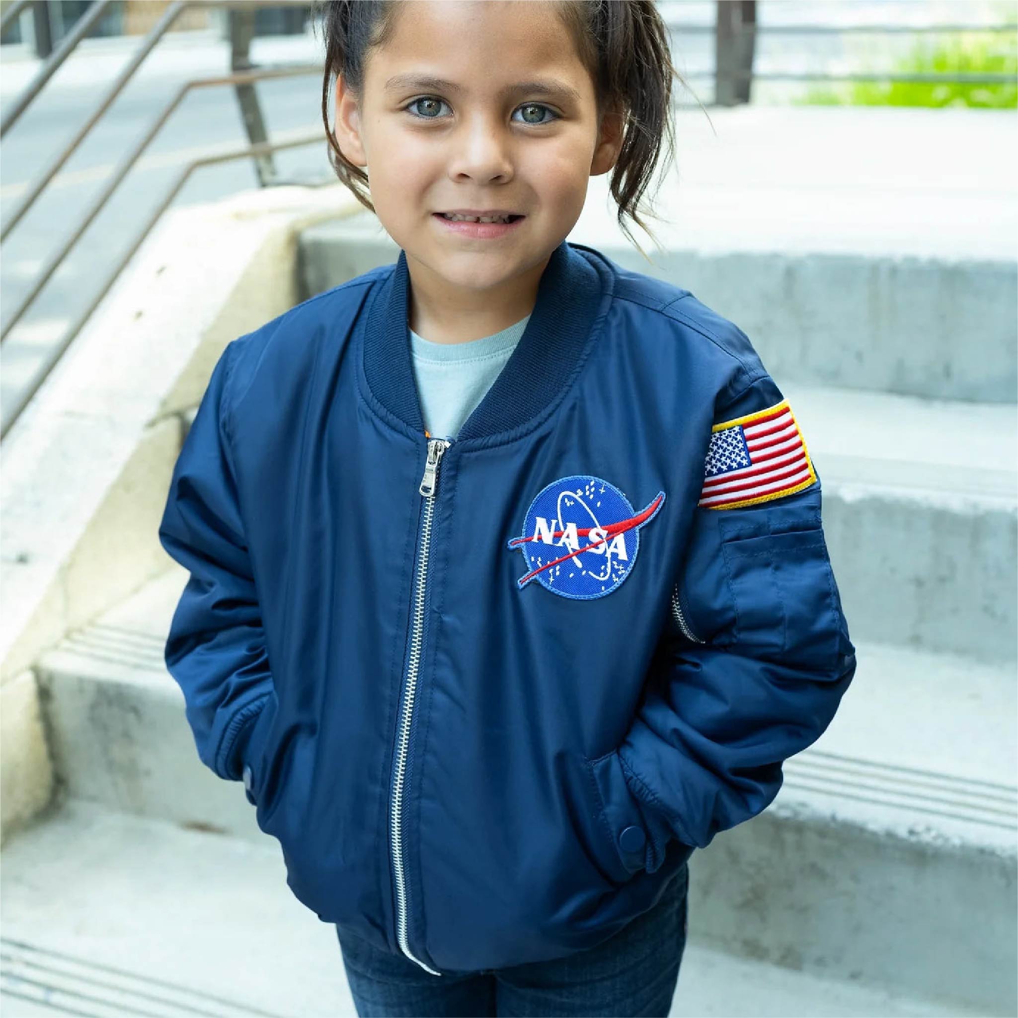 Youth NASA Flight Jacket - Blue