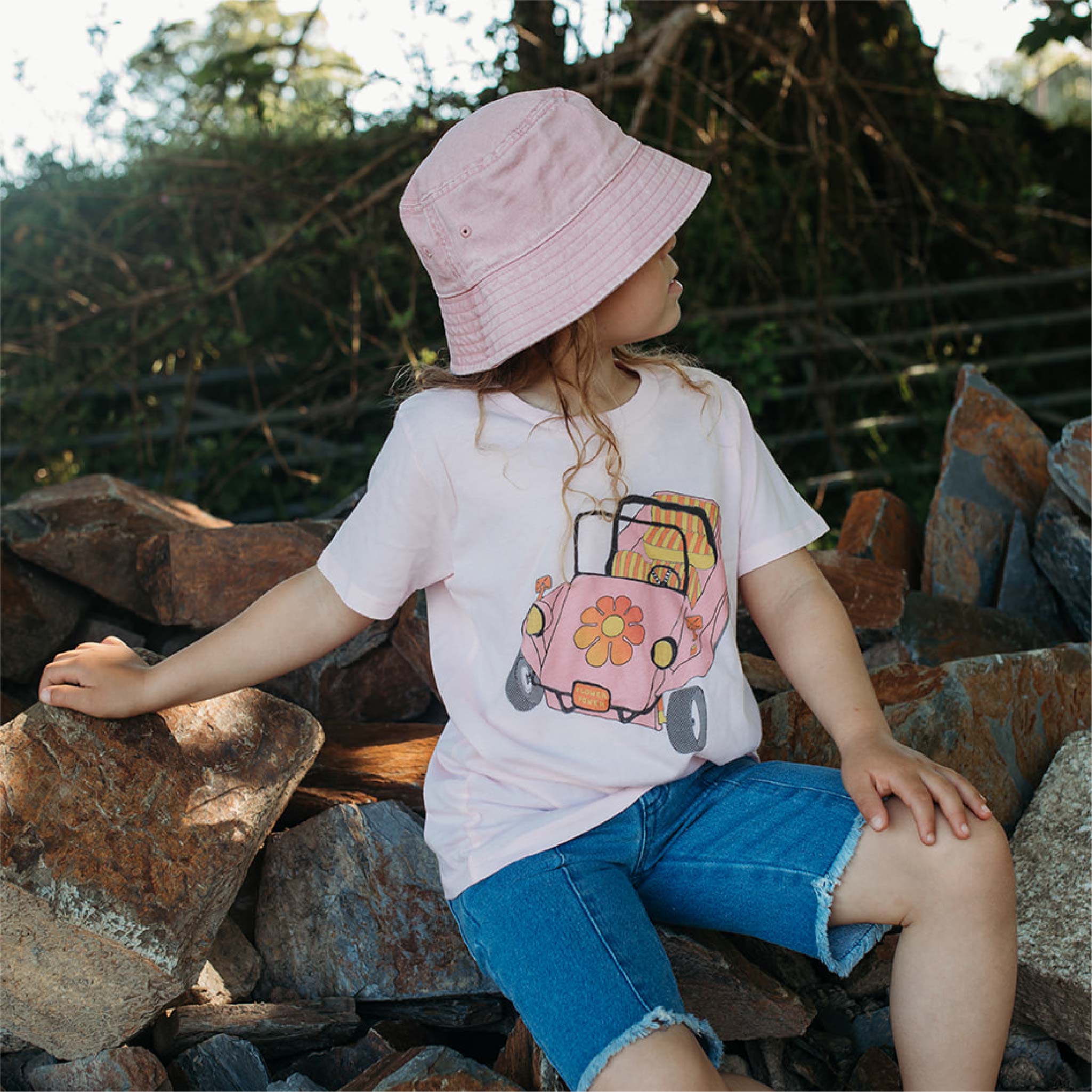 Flower Power Organic Cotton Tee · Pink