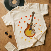Guitar Burst Organic Cotton Tee · Natural