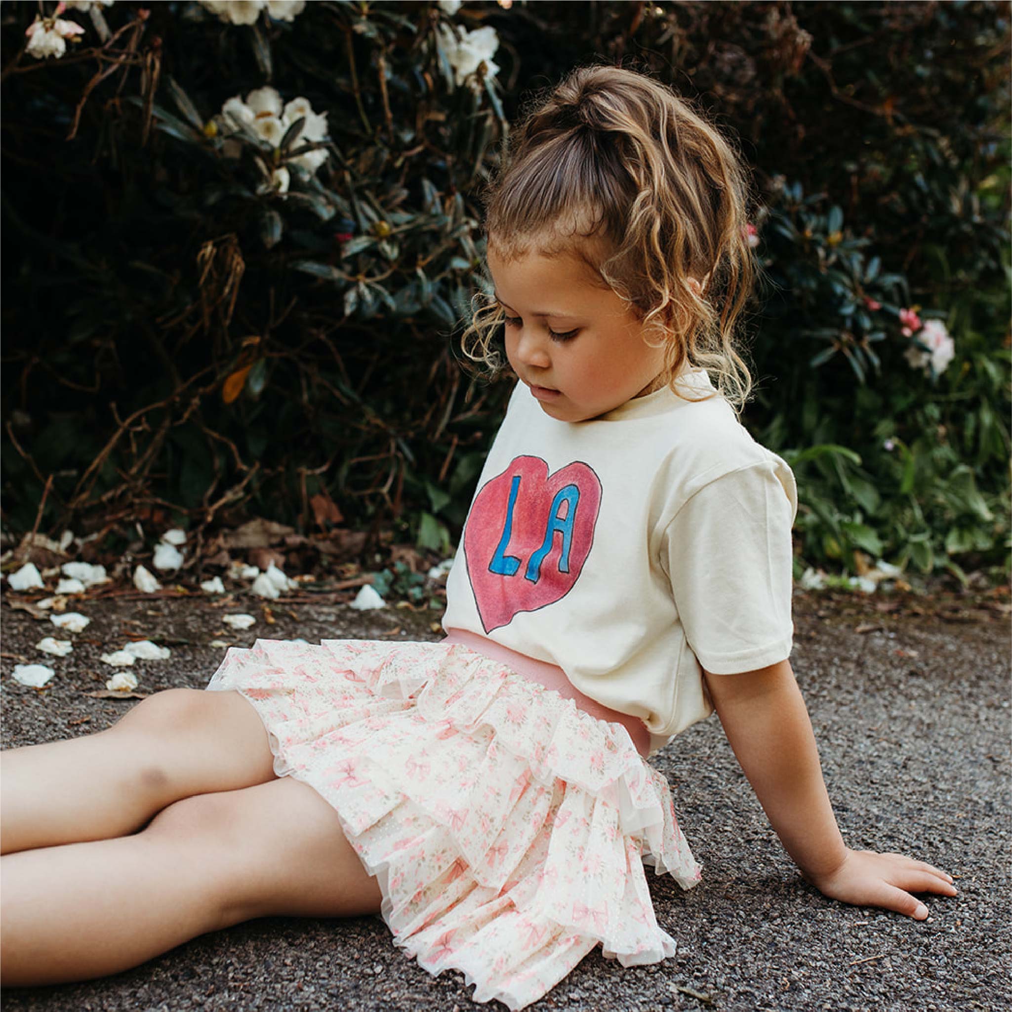 LA Heart Organic Cotton Tee · Natural