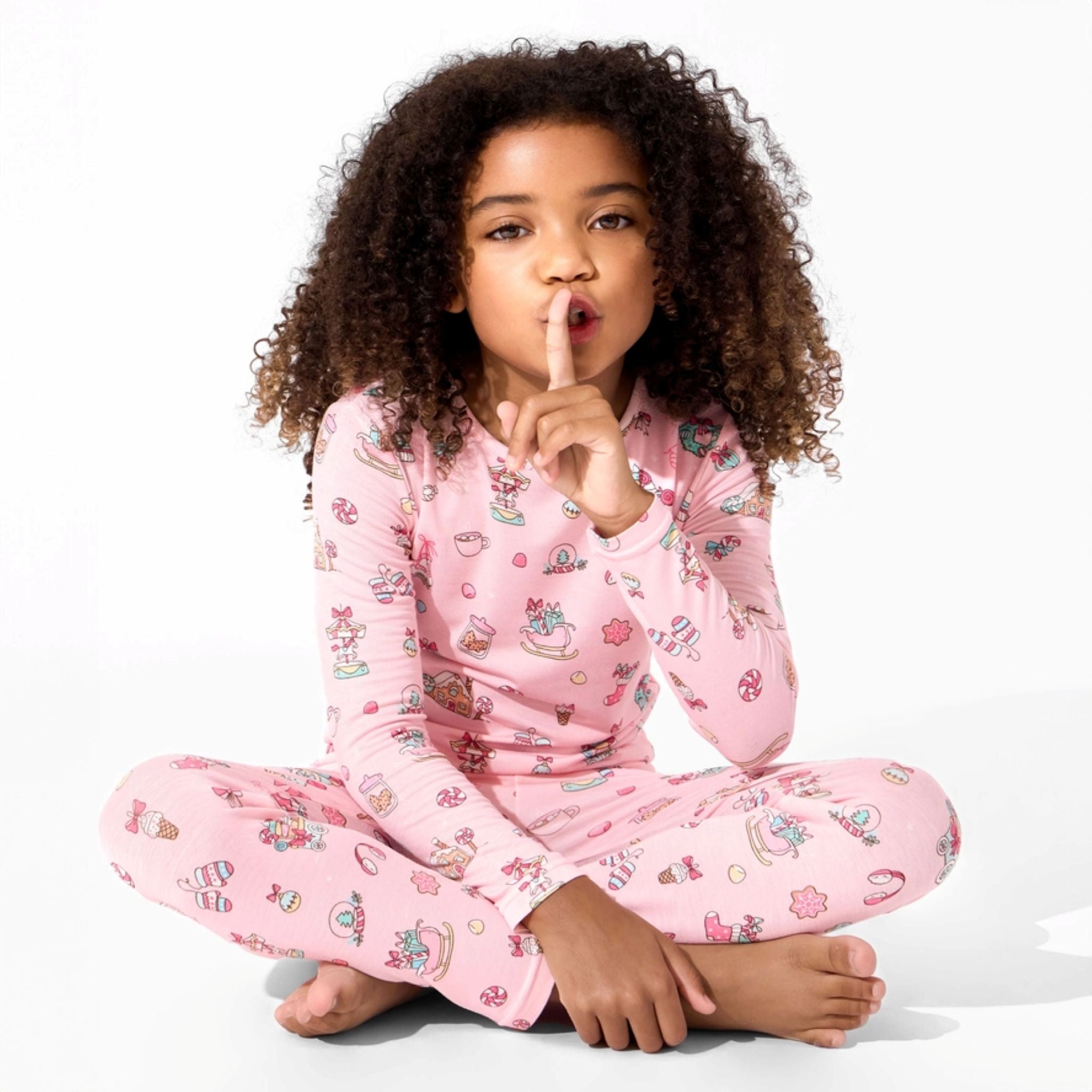 Candy Cane Lane Bamboo Kids PJ Set