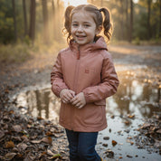 Kids Unisex Waterproof Raincoat in Rose
