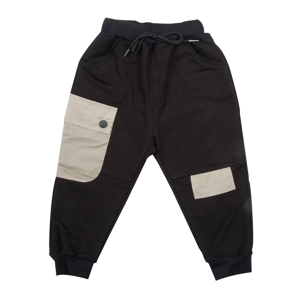 Anrayan • Unisex Kids Black Cargo Trousers with Pocket - All Things Dylan