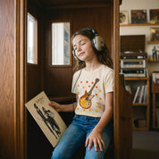 Guitar Burst Organic Cotton Kids T-Shirt | Natural