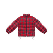Red plaid jacket on a white background