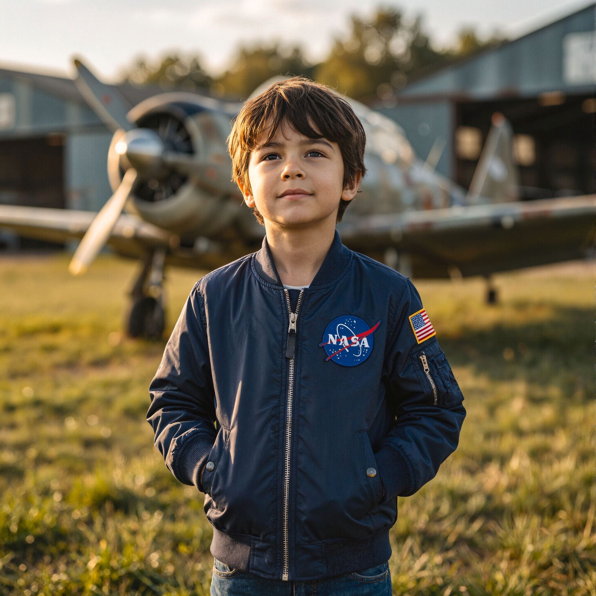 Youth NASA Flight Jacket - Blue