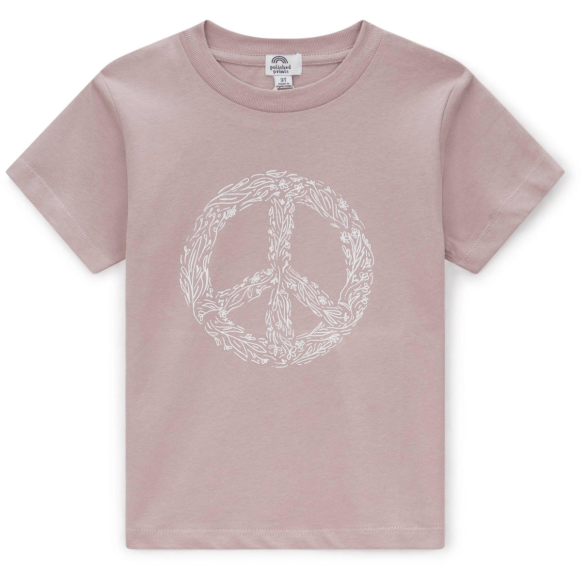 Polished Prints • Girls Peace Floral T-Shirt - All Things Dylan