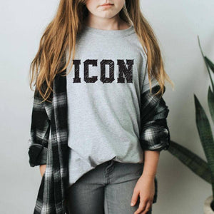 Portage and Main | Children's Unisex ICON Graphic Grey Tee - All Things Dylan
